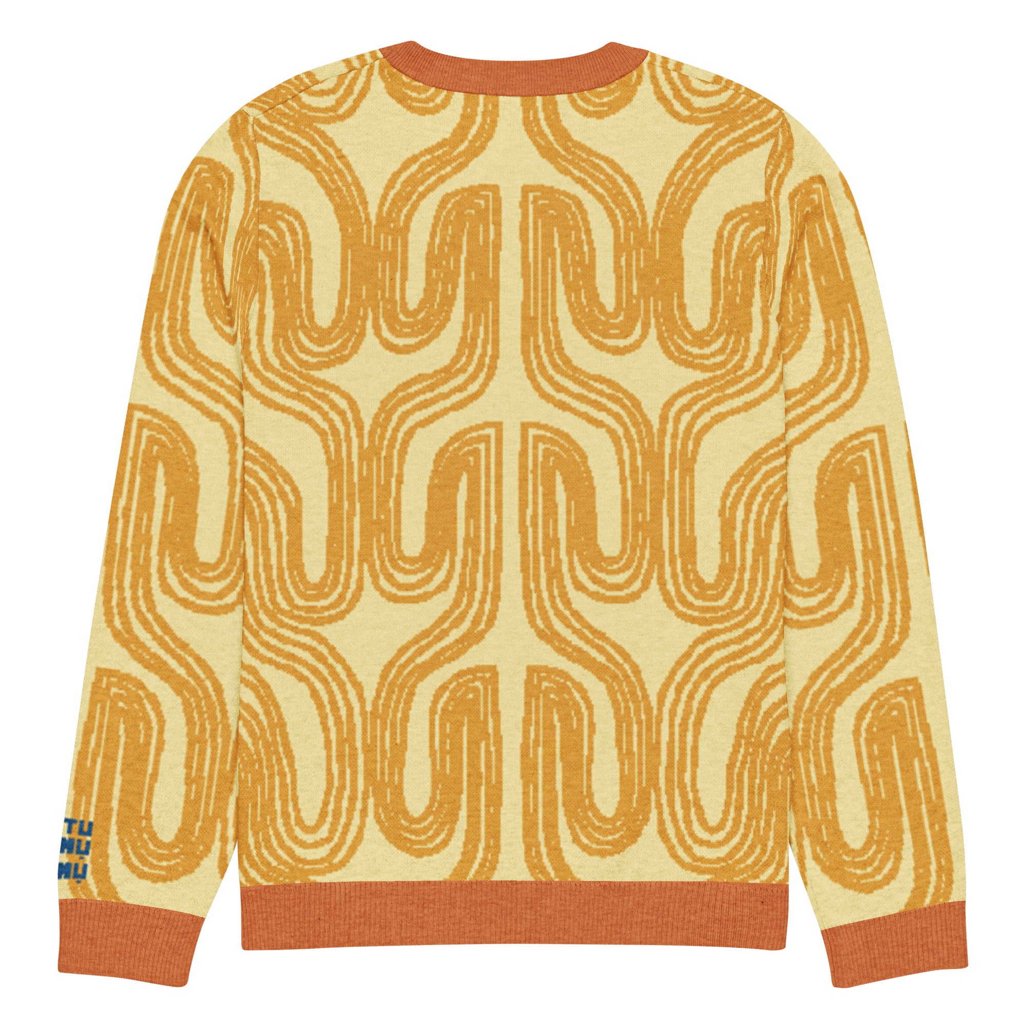 Aru crew-neck sweater in Oloma orange — Onu Monu