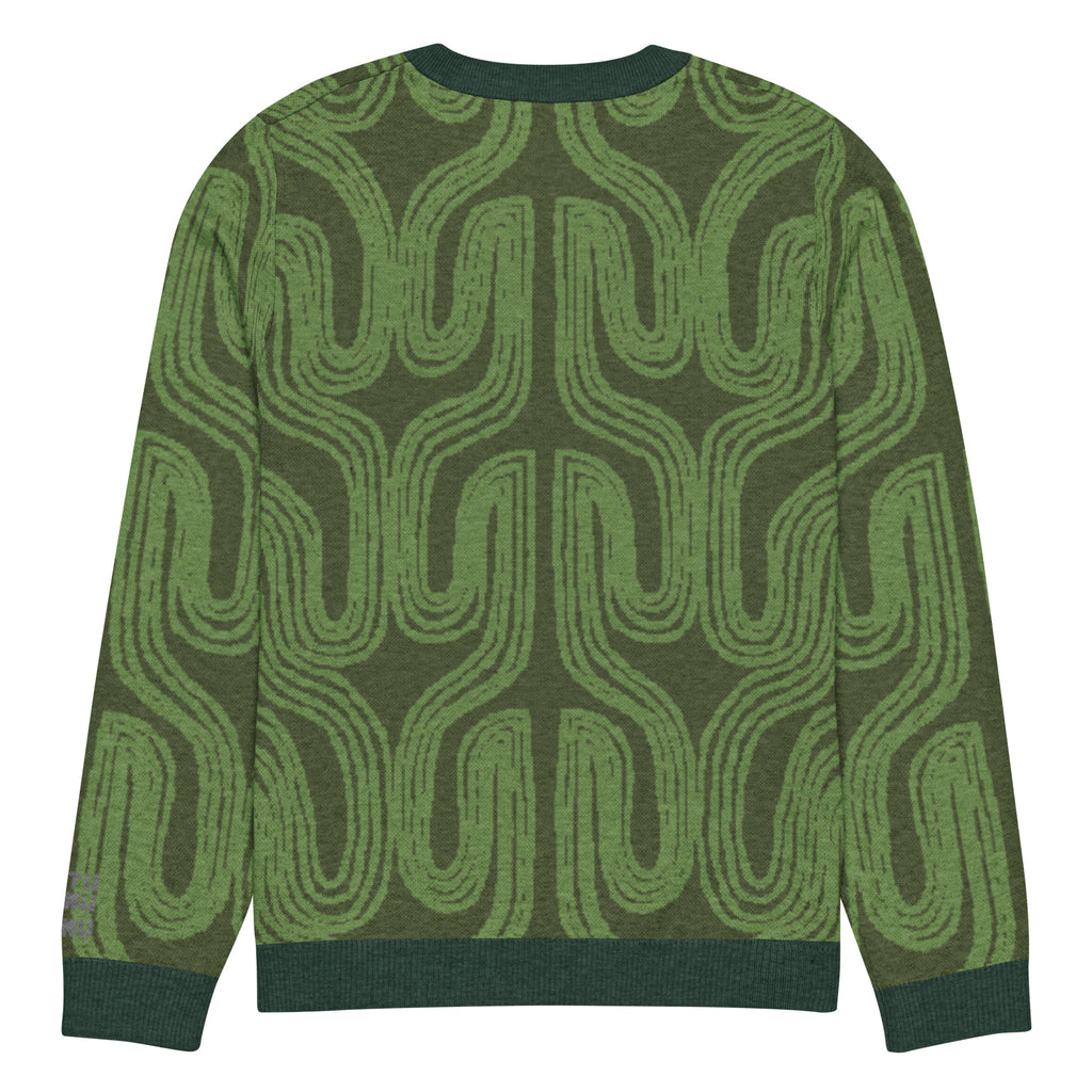 Aru crew-neck sweater in Ugwu green — Onu Monu