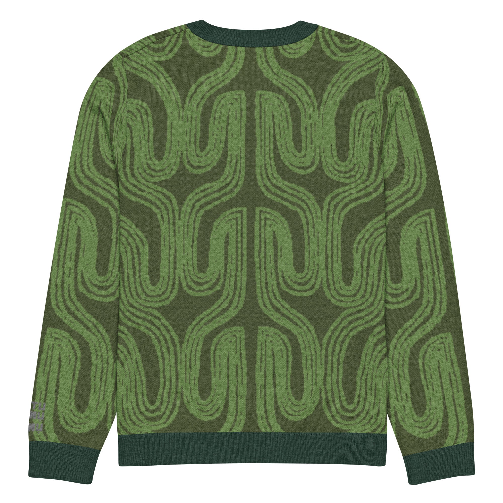 Aru crew-neck sweater in Ugwu green — Onu Monu
