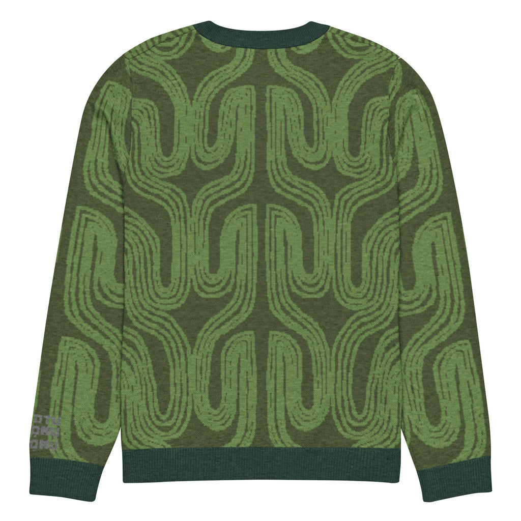 Aru crew-neck sweater in Ugwu green — Onu Monu