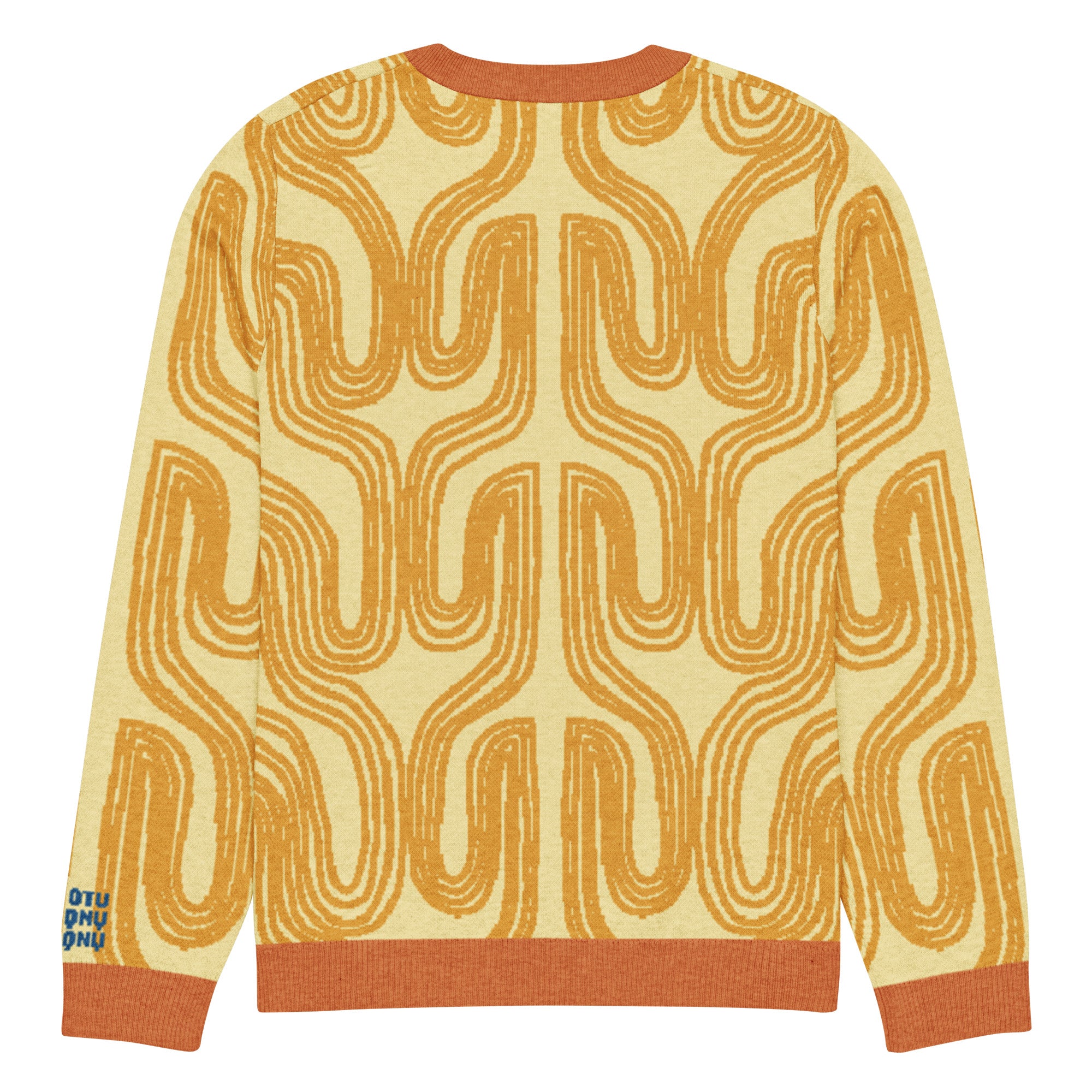 Aru crew-neck sweater in Oloma orange — Onu Monu