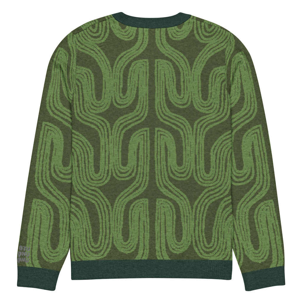 Aru crew-neck sweater in Ugwu green — Onu Monu
