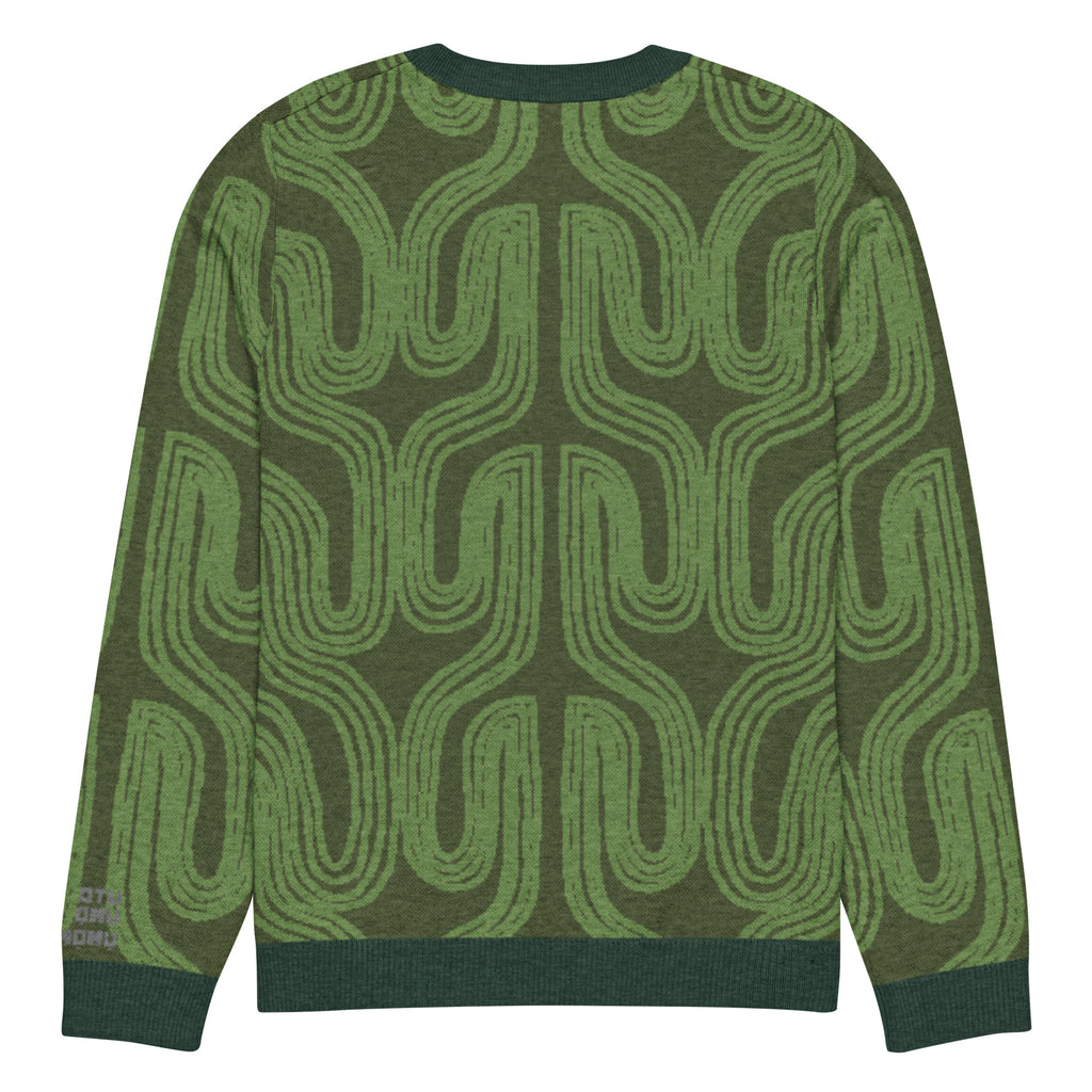 Aru crew-neck sweater in Ugwu green — Onu Monu
