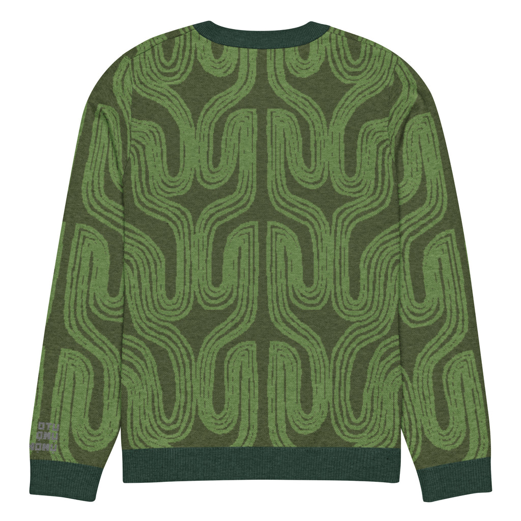 Aru crew-neck sweater in Ugwu green — Onu Monu