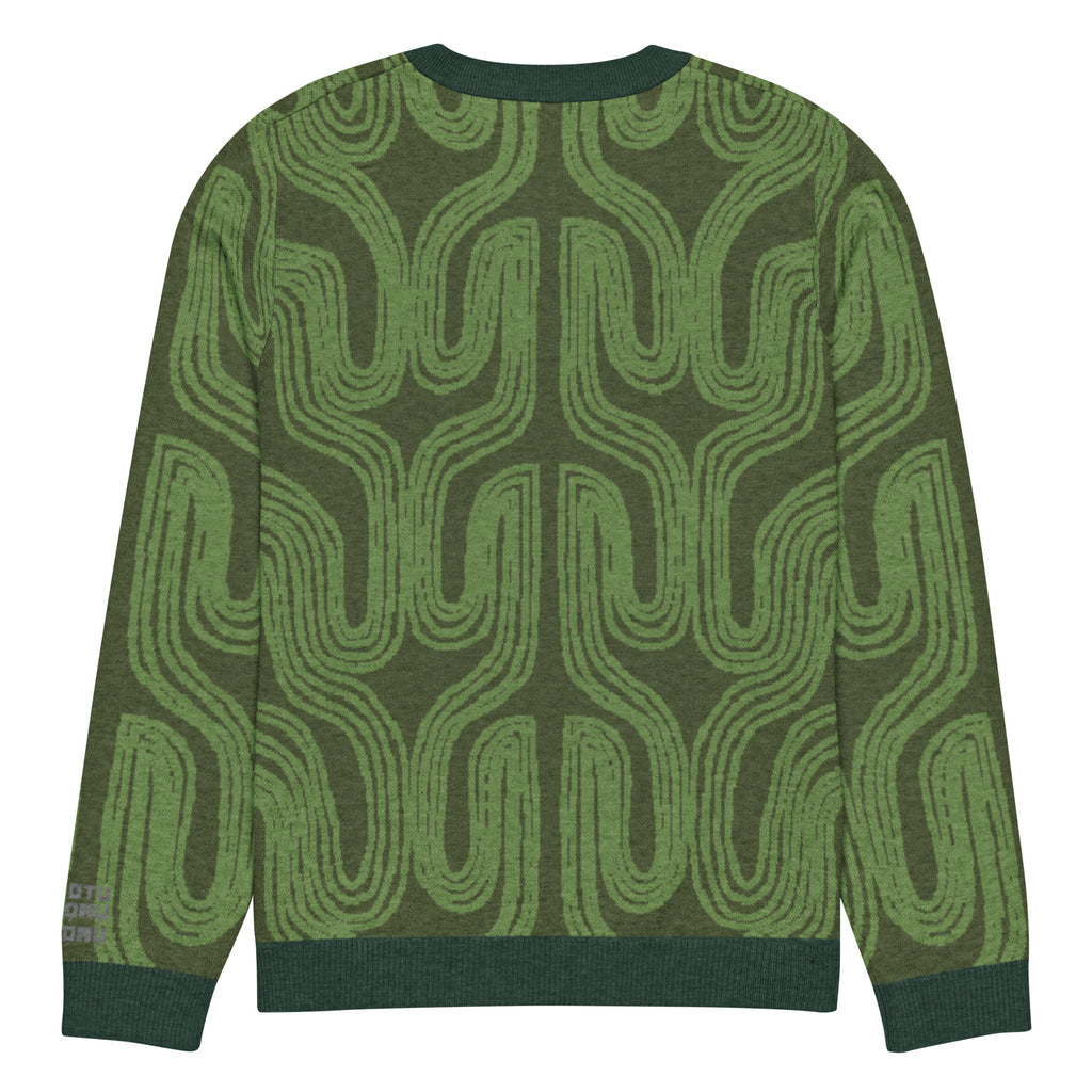 Aru crew-neck sweater in Ugwu green — Onu Monu