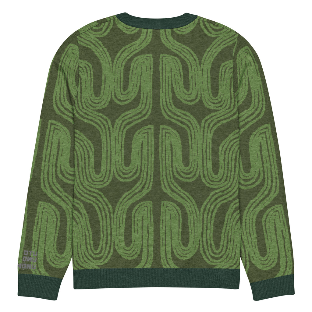 Aru crew-neck sweater in Ugwu green — Onu Monu