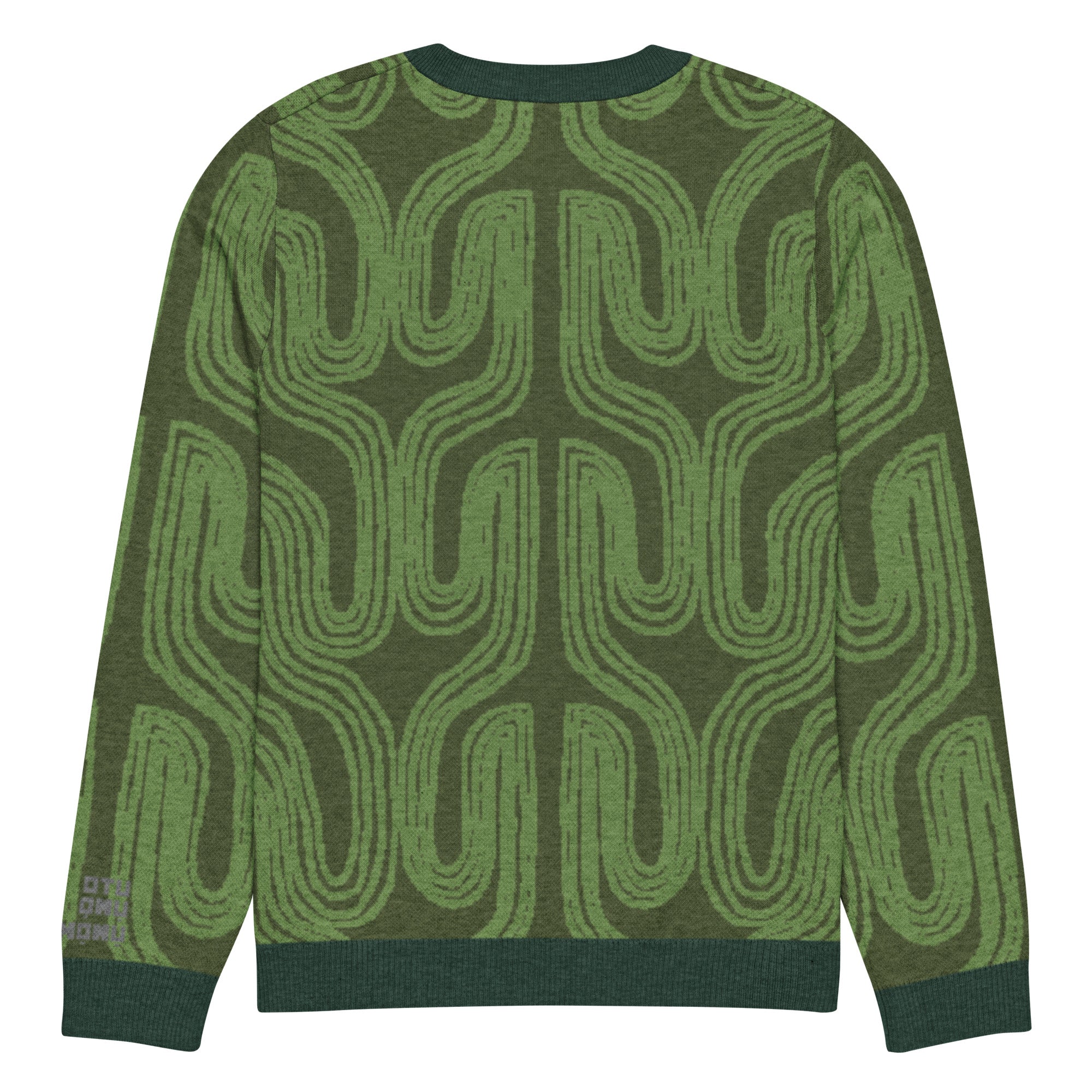 Aru crew-neck sweater in Ugwu green — Onu Monu